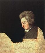 joseph lange mozart at the pianoforte Sweden oil painting artist